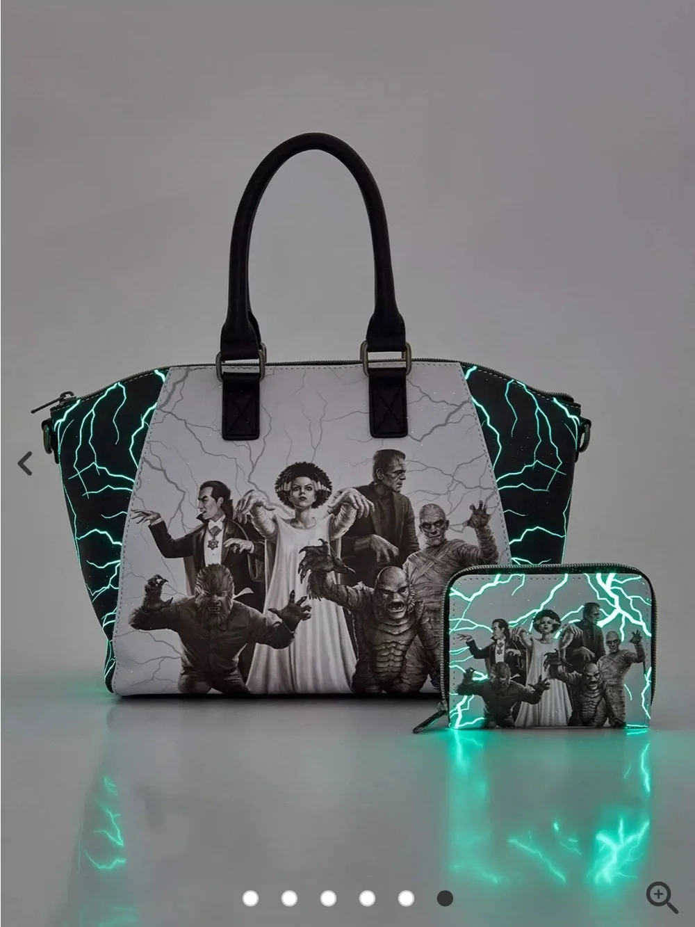 Loungefly Universal Monsters Glow-In-The-Dark Satchel Bag & Wallet